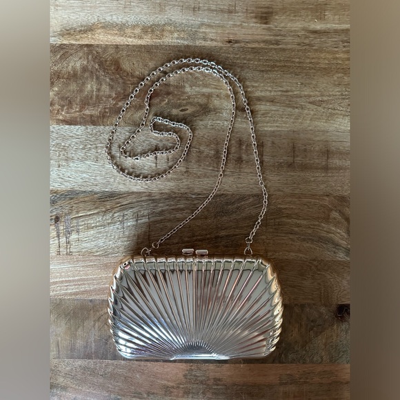 INC International Concepts Rose Gold Clutch w/Chain - Picture 1 of 4